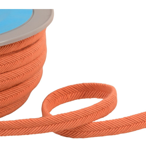 Spool 20m double cord wire 10mm salmon orange