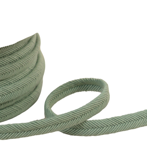 Bobina da 20 m di cordoncino doppio filo verde mandorla da 10 mm