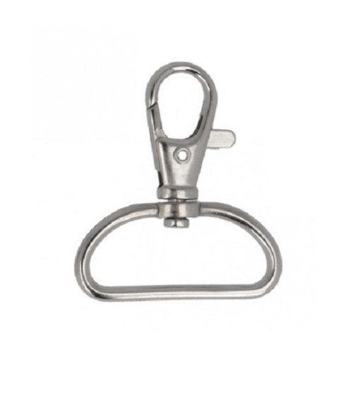 Set of 2 silver-colored strap carabiners