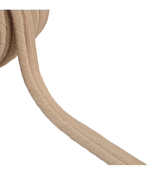 Bobina de 20 m de cordón para ribete 6 mm beige