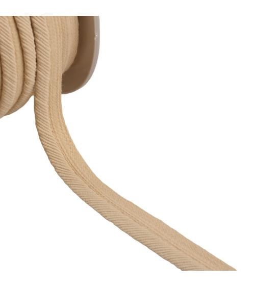 Bobina de 20 m de cordón para ribete 6 mm beige