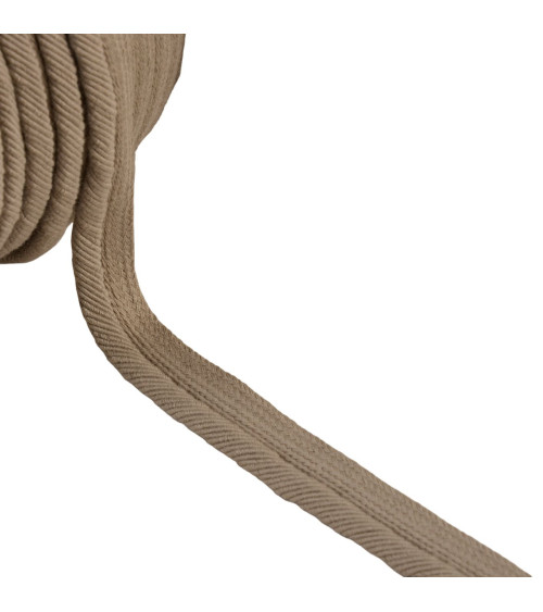 Spool of 20m piping cord thread 6mm beige linen