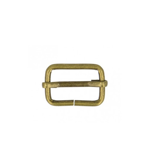 Set of 2 adjustment buckles 2cm antique gold color