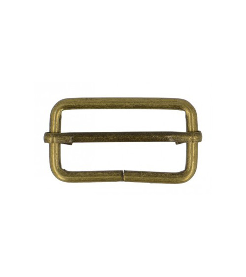 Set of 2 adjustment buckles 3.2cm antique gold color