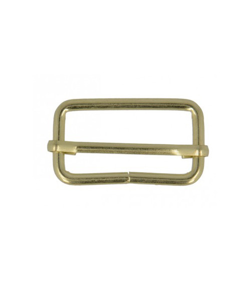 Set of 2 adjustment buckles 3.2cm gold color