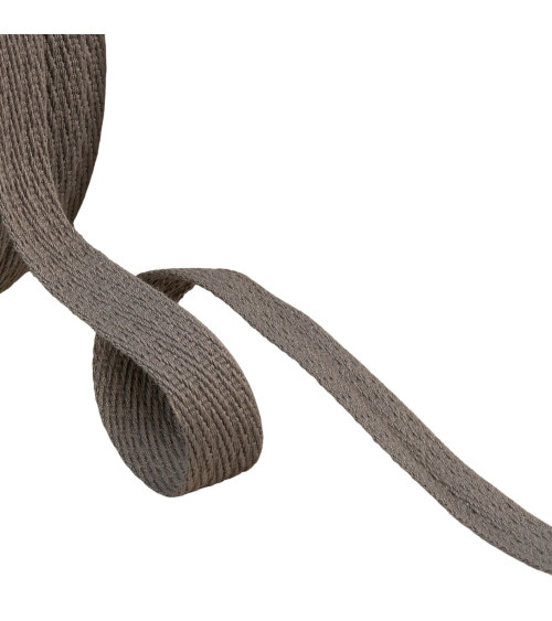 25m reel of 15mm gray oblique dashed braid