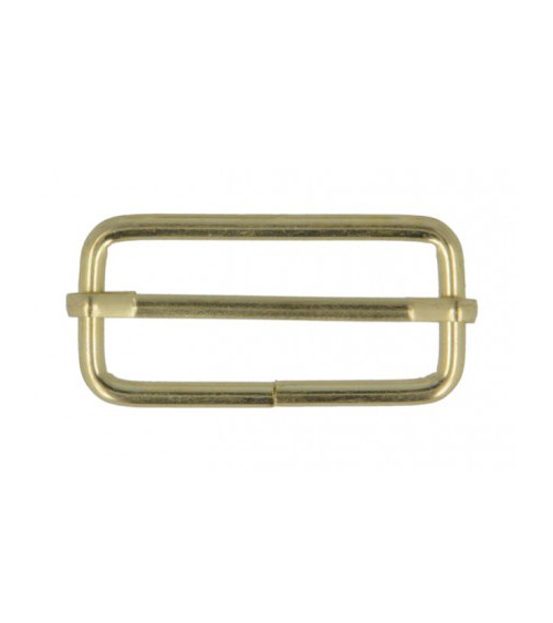 Set of 2 adjustment buckles 3.8 cm gold color