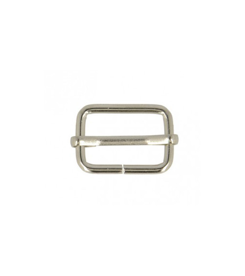 Set of 2 adjustment buckles 2cm silver color