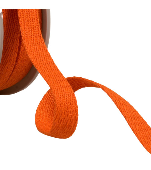 25m reel of 15mm orange oblique dashed braid