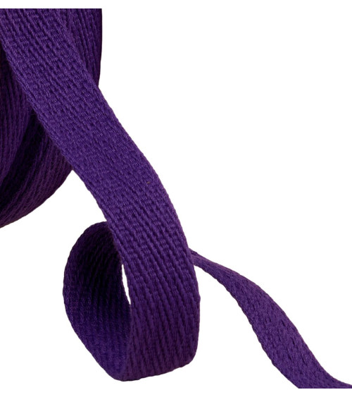 25m reel of 15mm purple oblique dashed braid