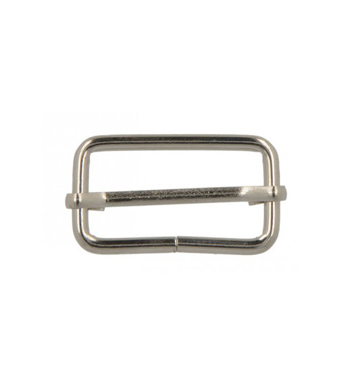 Set of 2 3.2cm silver-colored adjustment buckles