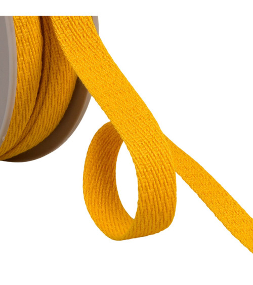 25m reel of 15mm yellow/orange oblique dashed braid