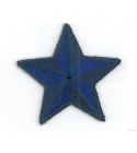 Ecusson thermocollant étoile bleu 3,5cm