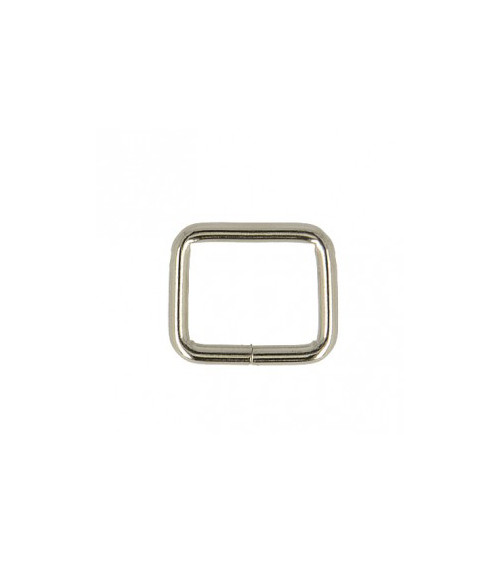 Set of 2 15mm metal loops, silver color