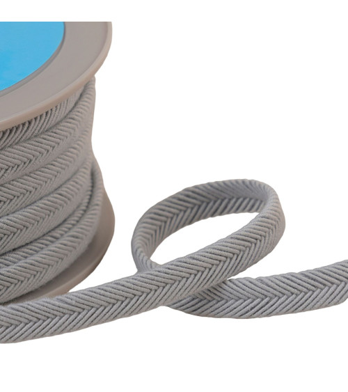 Double cord 10mm light gray wire per meter