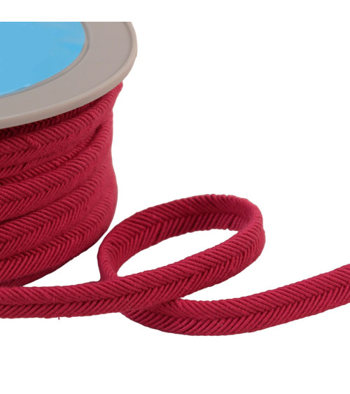 Double cord 10mm raspberry pink threads per meter