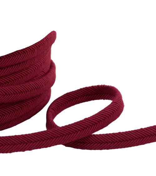 Double cord 10mm plum purple threads per meter