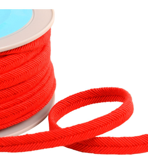 Double cord thread 10mm red Hermes by the meter