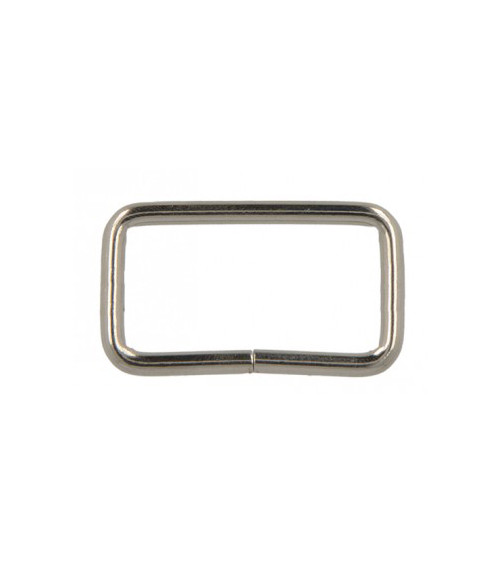 Set of 2 32mm metal loops, silver color