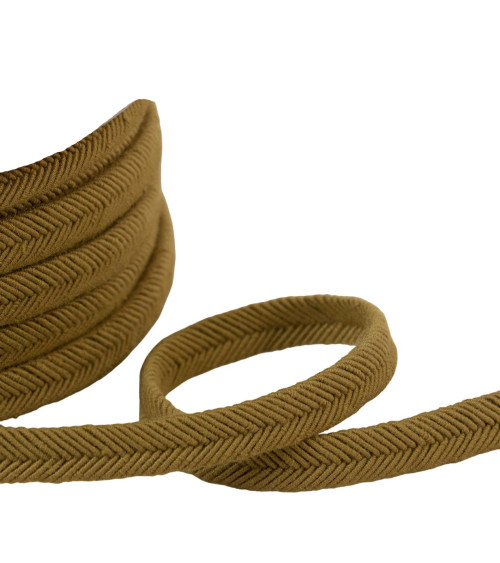 Double cord 10mm beige/light brown threads per meter