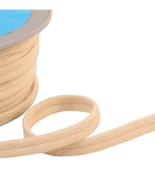 Double cord 10mm ecru threads per meter