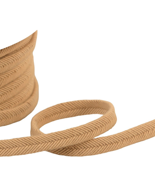 Double cord 10mm beige threads per meter