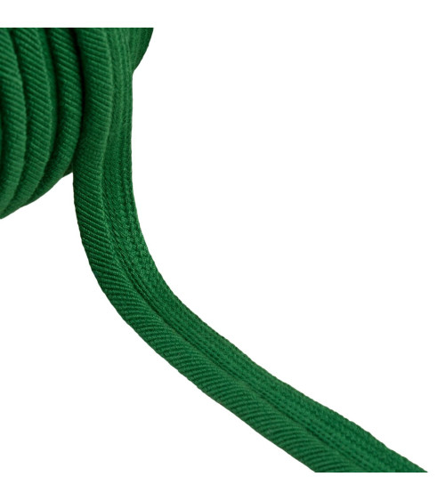 Dark green 6mm cord piping threads per meter