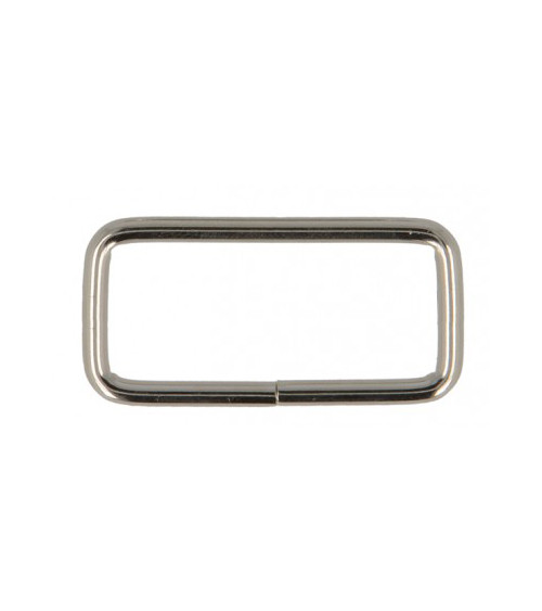 Set of 2 38mm metal loops, silver color