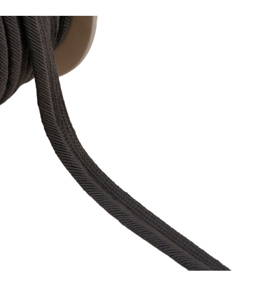 Piping cord thread 6mm gray black per meter