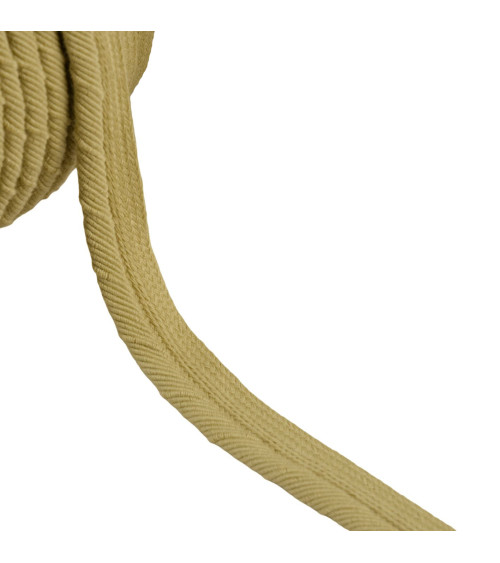 Piping cord thread 6mm beige green per meter