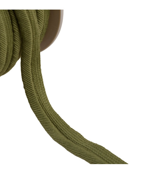 Piping cord thread 6mm khaki green per meter