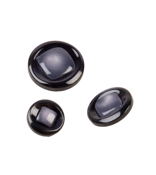 Dark gray round shank button