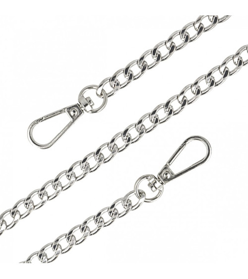 60cm metal chain shoulder strap in silver color