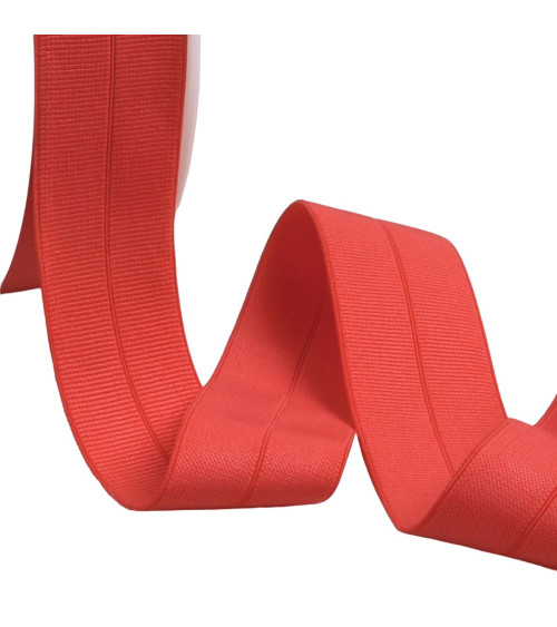 Pre-folded grosgrain elastic 30mm red per meter