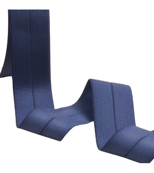 30mm navy blue pre-folded grosgrain elastic by the meter