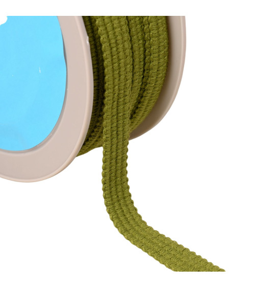 20m reel of braid with four 15mm khaki green cords