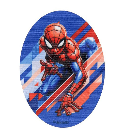 Ecusson Spiderman bleu assis 6,7 x 5,8 cm