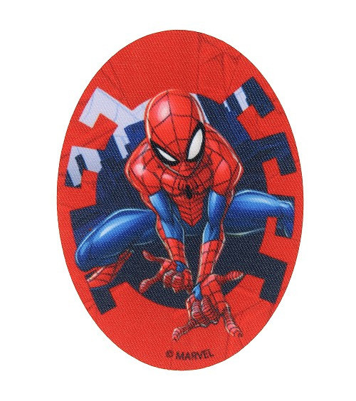 Ecusson Spiderman bleu assis 6,7 x 5,8 cm