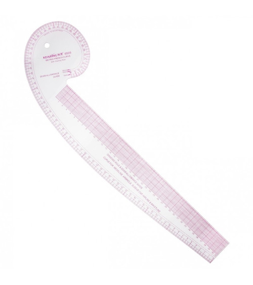 Multi-use curved ruler