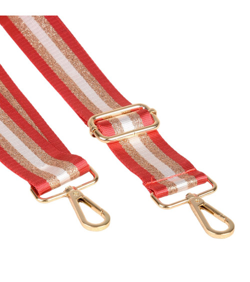 Two-tone strap shoulder strap 40x140cm red/gold