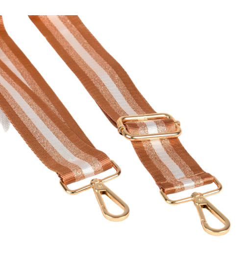 Two-tone strap shoulder strap 40x140cm brown/gold