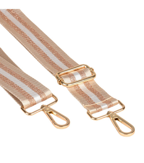 Two-tone strap shoulder strap 40x140cm beige/bronze