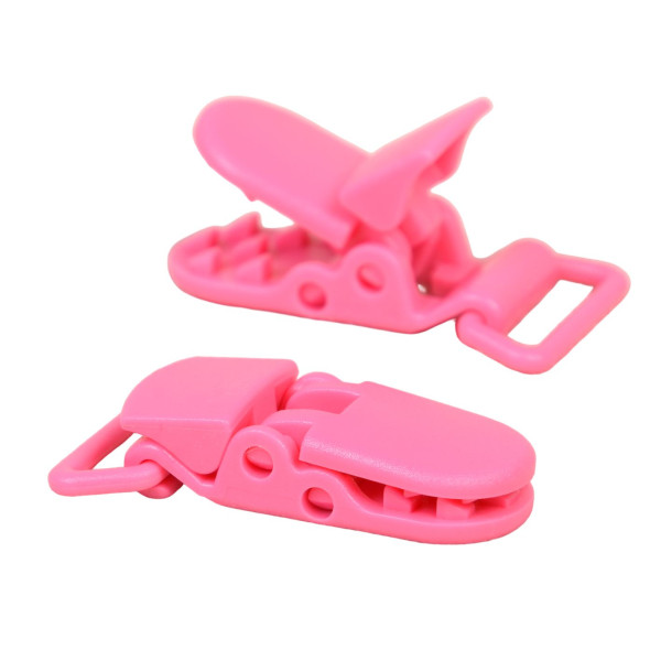 Lot de 4 boucles plastique 25x42mm rose