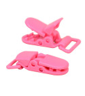 Lot de 4 boucles plastique 25x42mm rose