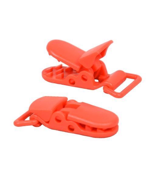 Set of 4 plastic buckles 25x42mm red