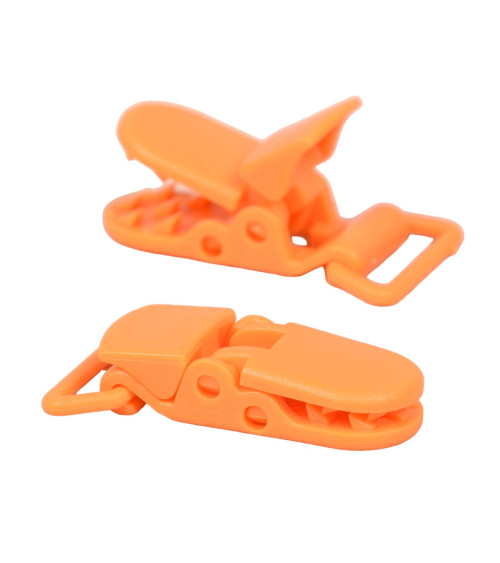 Set of 4 plastic buckles 25x42mm orange