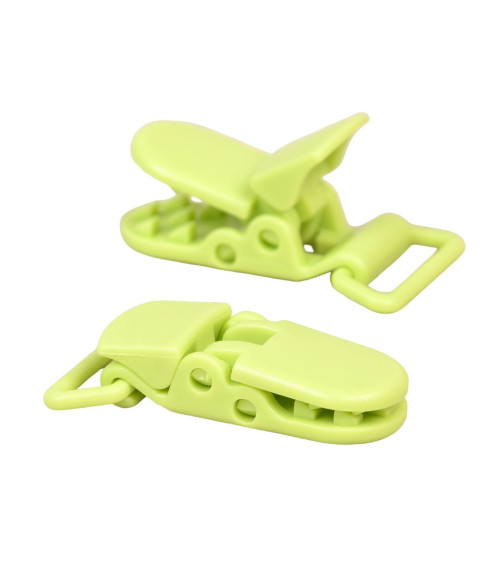 Set of 4 plastic buckles 25x42mm anise green