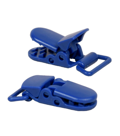 Set of 4 plastic buckles 25x42mm navy blue