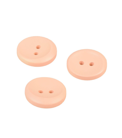 2-hole round beige button 17mm