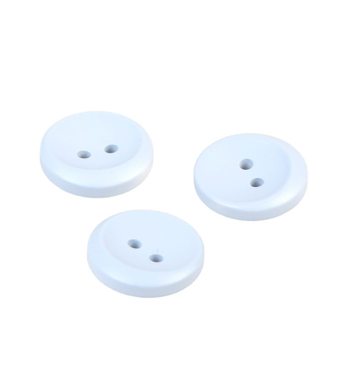 2-hole round baby blue button 17mm